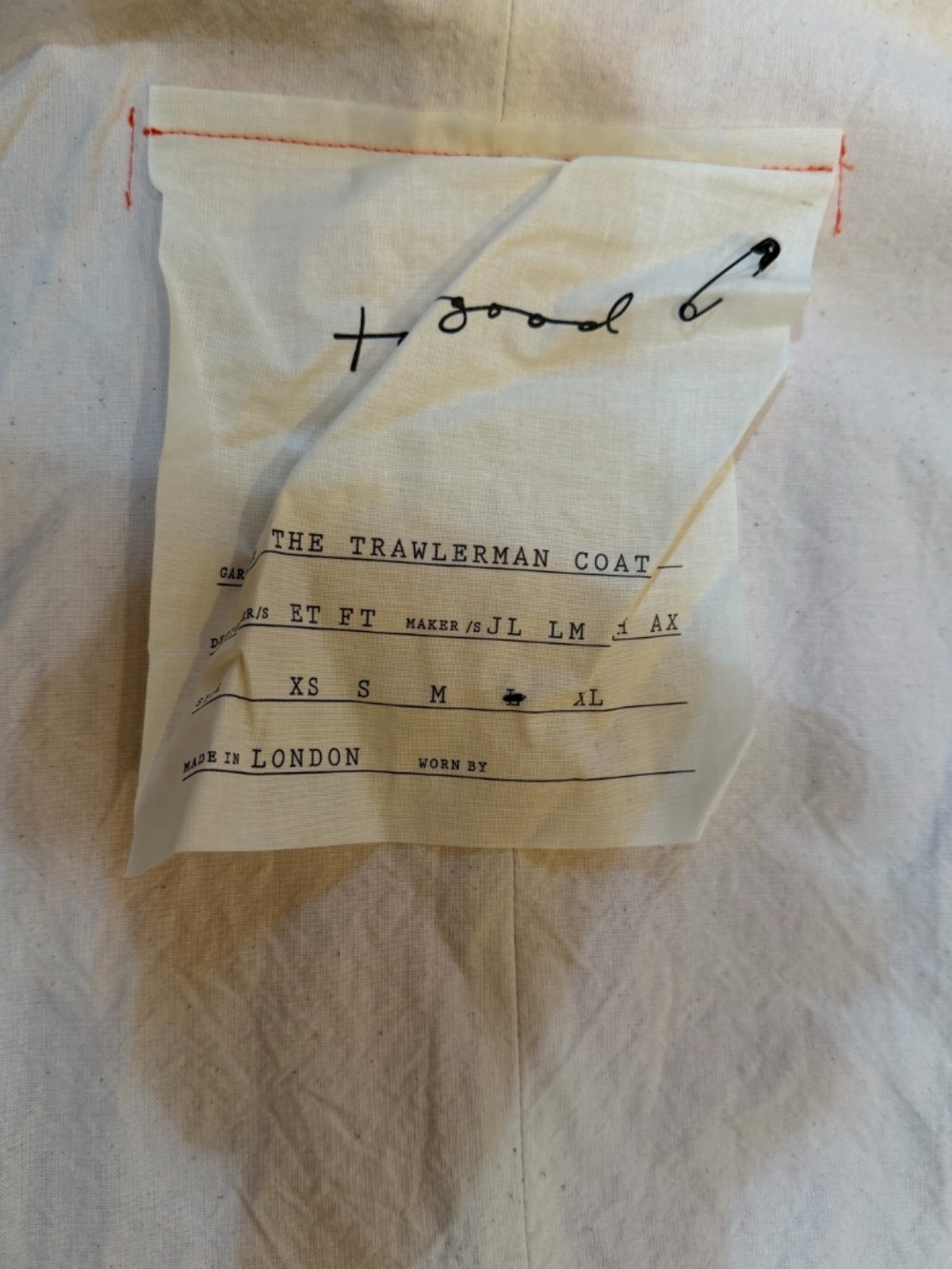 Toogood Wax Trawlerman Coat in Bouy Orange - Picture 2 of 14
